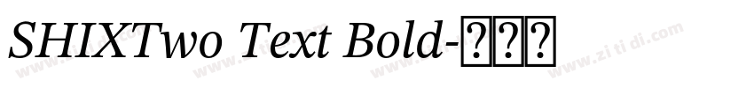 SHIXTwo Text Bold字体转换
